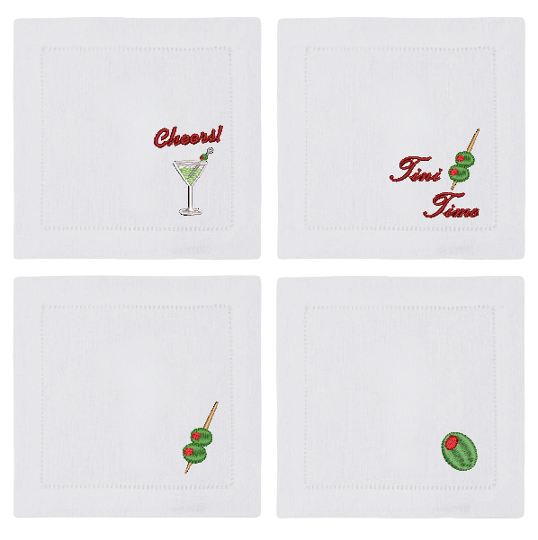 Olive You Cocktail Napkin Set of 4