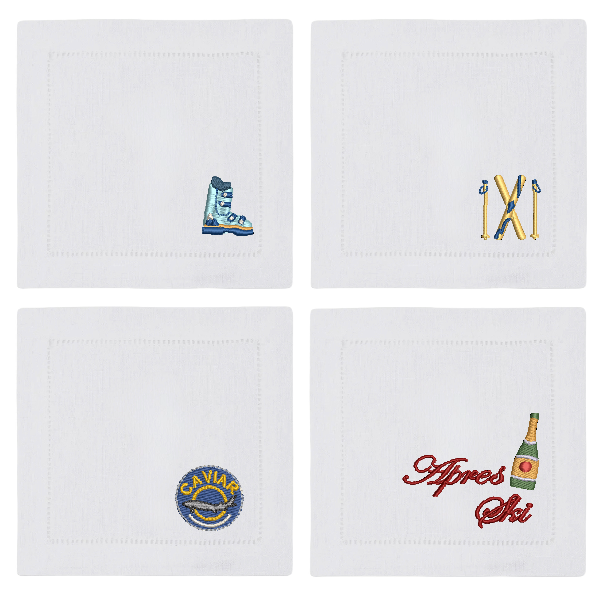 Apres Ski Cocktail Napkin Set of 4