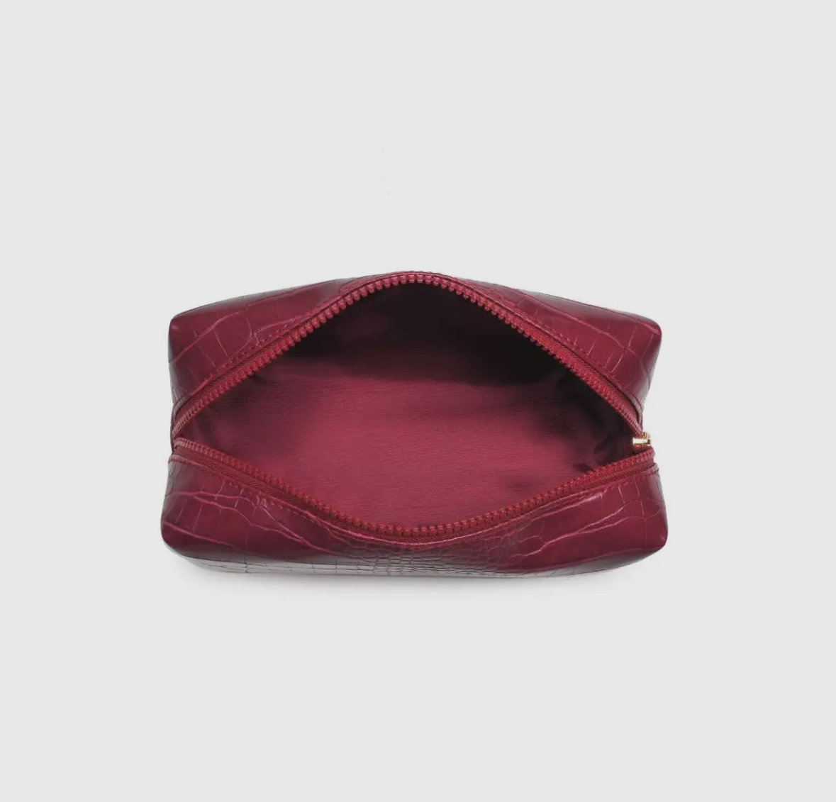 Monogram Croc Pouch