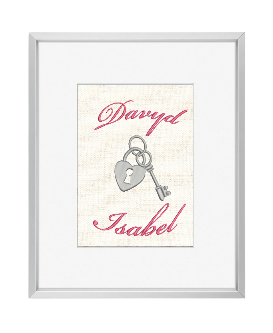 Locked In Embroidered Textile