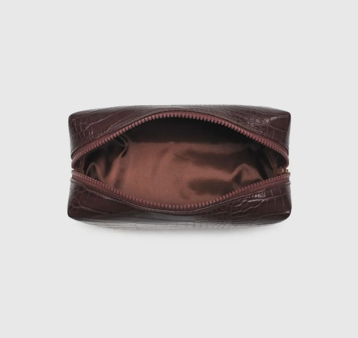 Monogram Croc Pouch