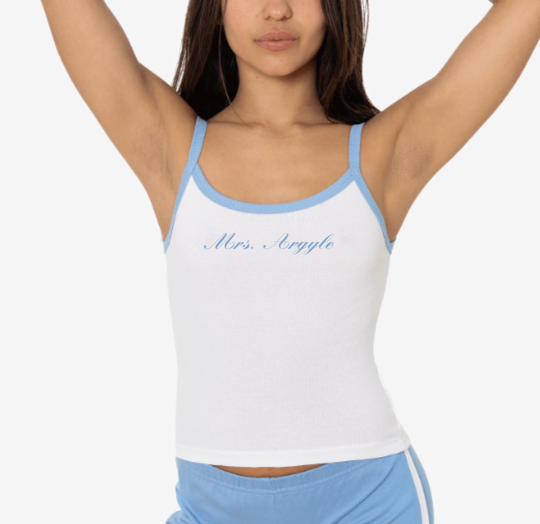 Something Blue Embroidered Tank