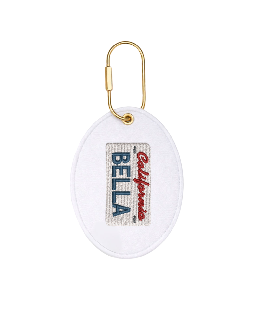 California Plate Name Keychain