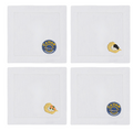Caviar Cocktail Napkin Set of 4