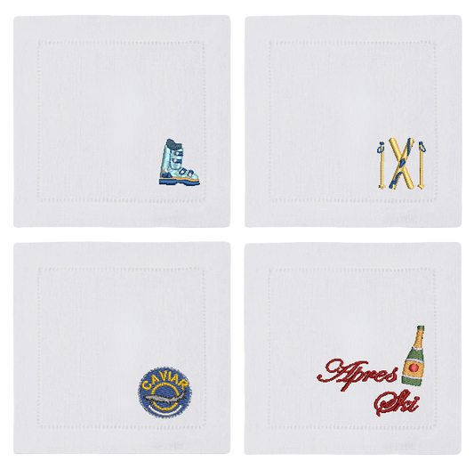 Apres Ski Cocktail Napkin Set of 4