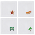 Los Angeles Cocktail Napkin Set of 4
