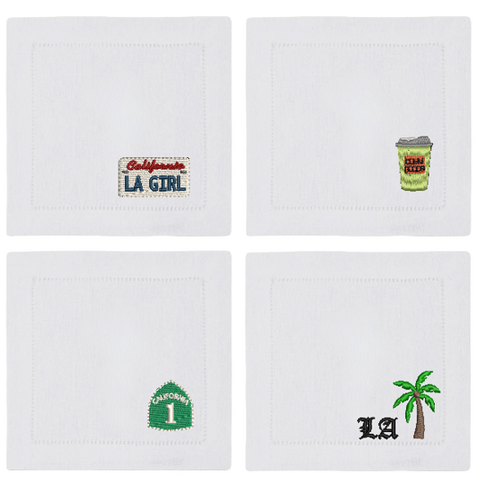LA Girl Cocktail Napkin Set of 4