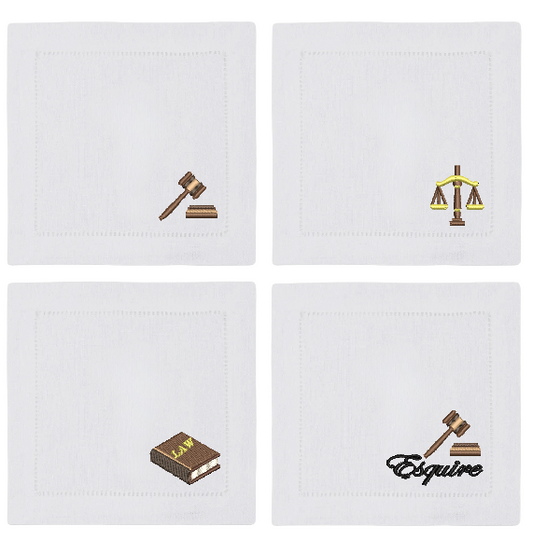 Lawyer Cocktail Napkin Set of 4