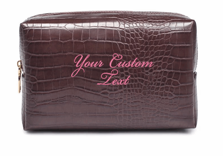 Custom Text Croc Pouch