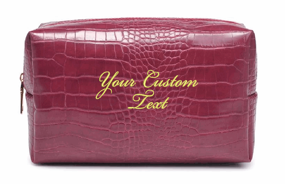 Custom Text Croc Pouch