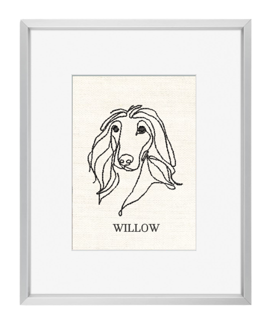 Pet + Name Embroidered Textile