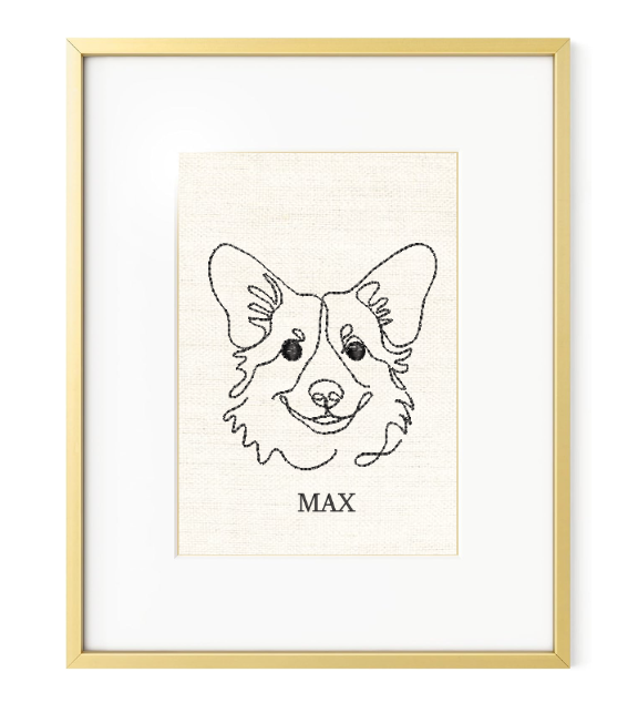 Pet + Name Embroidered Textile