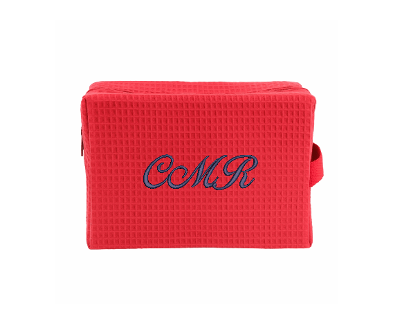 Monogram Waffle Pouch